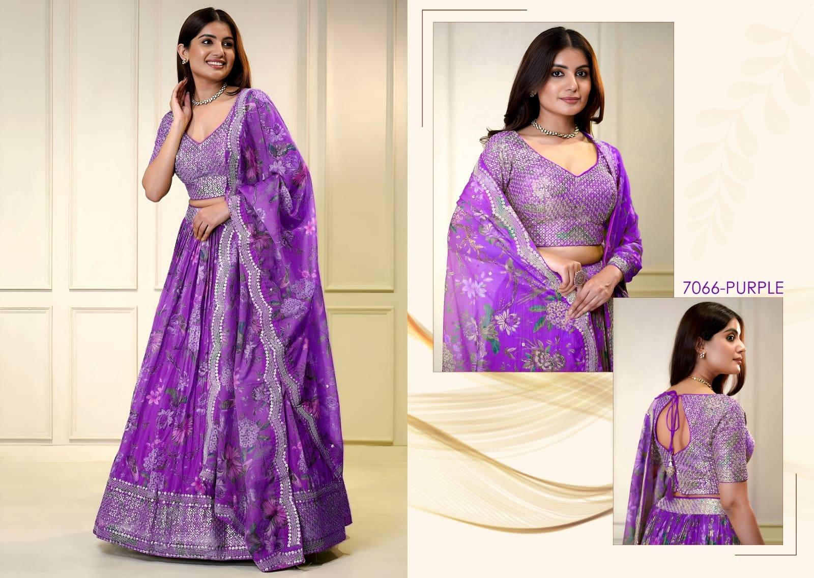 Vol 31 By Zeel Clothing 7066 Series Designer Beautiful Collection Occasional Wear & Party Wear Georgette Lehengas At Wholesale Price